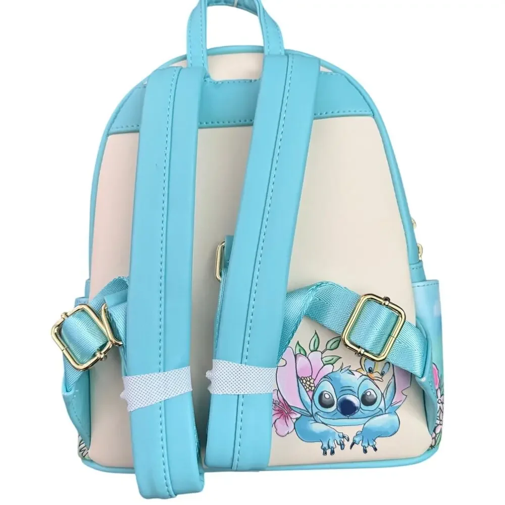 LOUNGEFLY LILO AND STITCH DUCKLING BEACH MINI BACKPACK NWT